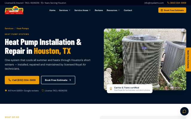 Royal Air's page as the assistant saw it