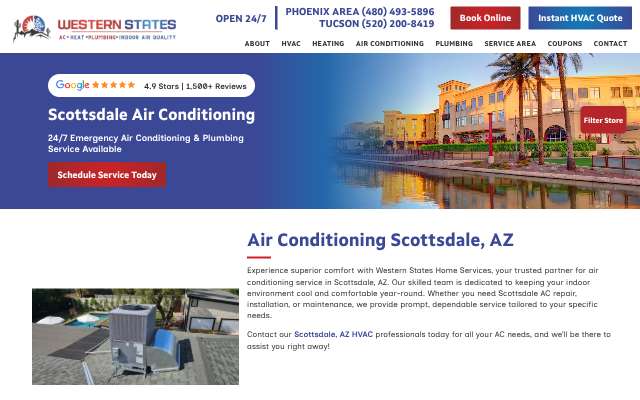 Western States Home Services's page as the assistant saw it