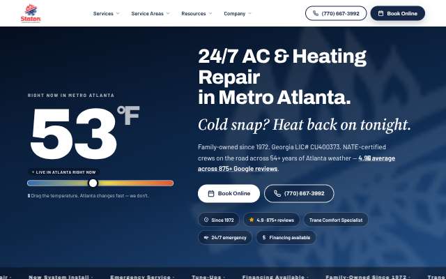 Page cited for Staton Heating & Air