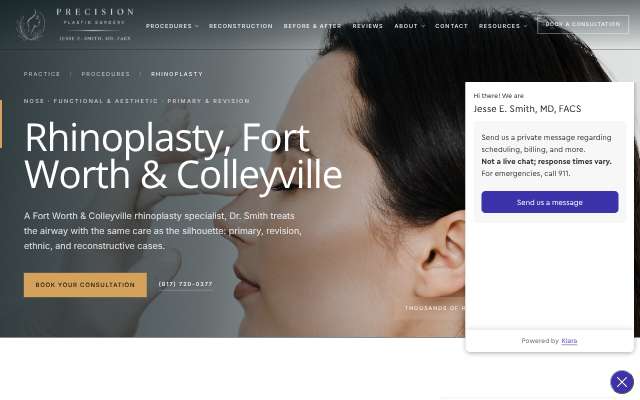 Page cited for Precision Plastic Surgery (Jesse E. Smith, MD, FACS)
