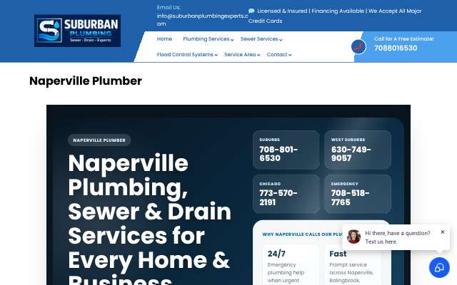 Suburban Plumbing Sewer and Drain Cleaning Experts's page as the assistant saw it