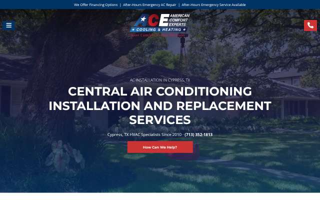 American Comfort Experts's page as the assistant saw it