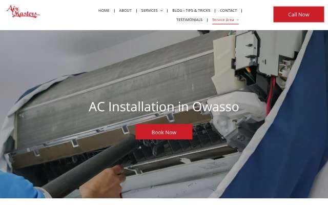 Air Masters Inc.'s page as the assistant saw it