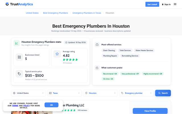 Cooper Plumbing LLC's page as the assistant saw it
