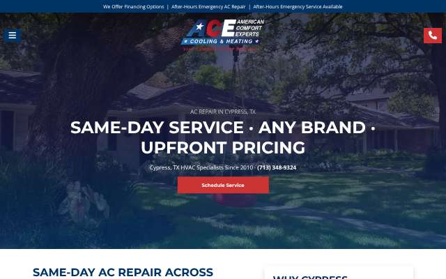 Page cited for American Comfort Experts