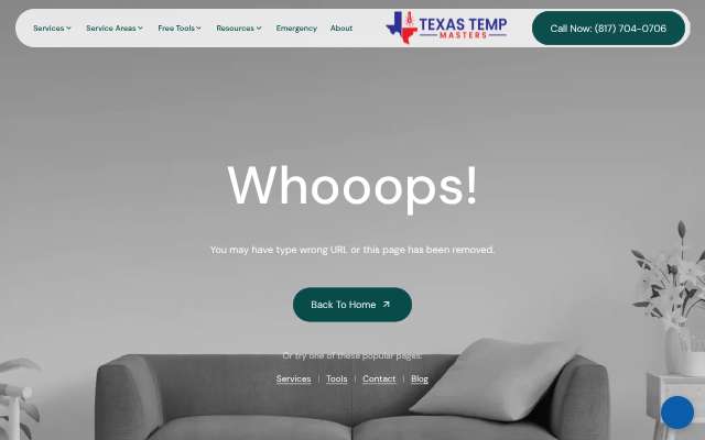 Texas Temp Masters's page as the assistant saw it
