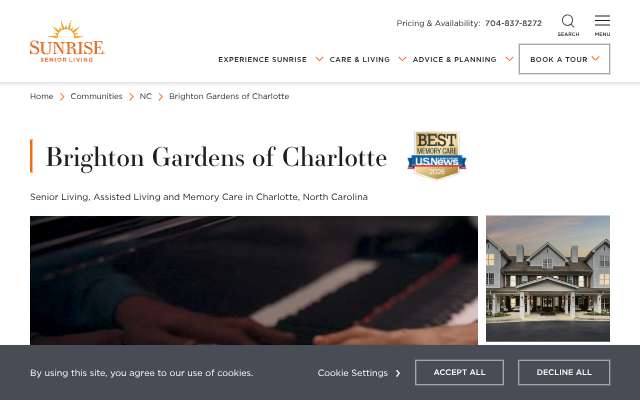 Brighton Gardens of Charlotte (Sunrise)'s page as the assistant saw it