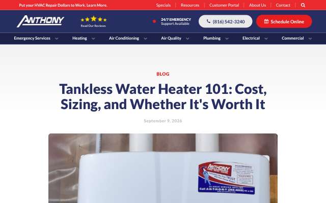 Page cited for Anthony Plumbing, Heating, Cooling
