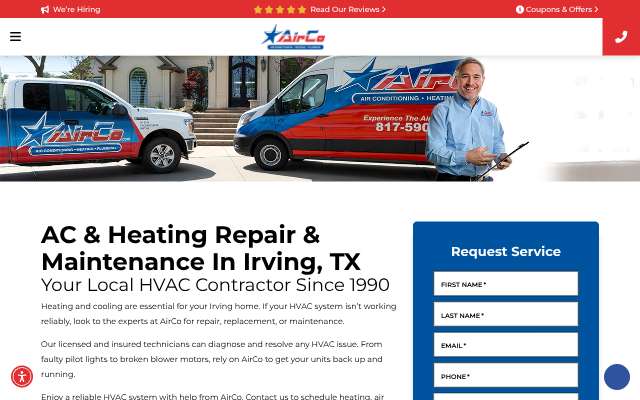 AirCo's page as the assistant saw it