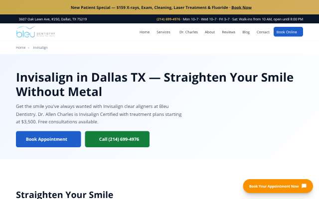 Page cited for Bleu Dentistry (Oak Lawn, Dallas)
