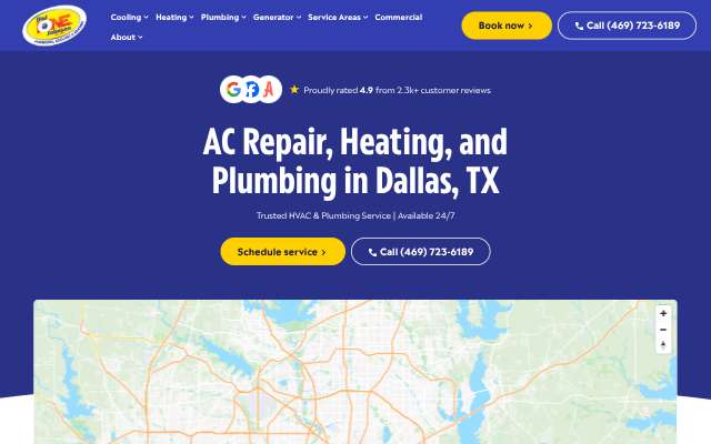 Dial One Johnson Plumbing, Cooling & Heating's page as the assistant saw it