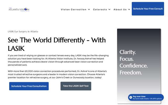 Page cited for Atlanta Vision Institute (Dr. Farooq Ashraf)