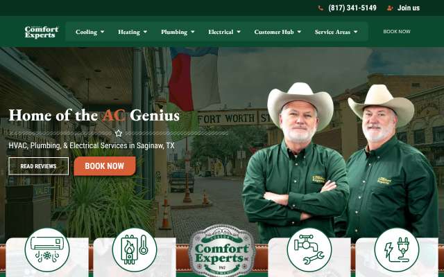 Comfort Experts Inc. (Hobson Air Conditioning)'s page as the assistant saw it