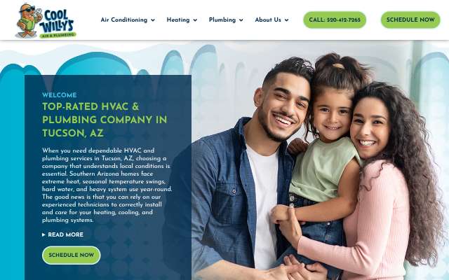 Cool Willys Air and Plumbing's page as the assistant saw it