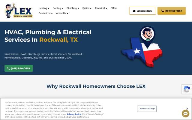 LEX Air Conditioning's page as the assistant saw it