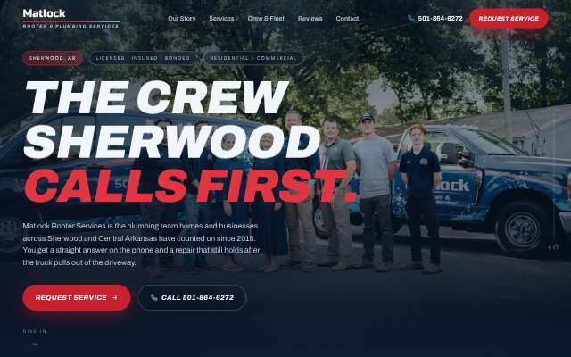 Matlock Rooter Services LLC's page as the assistant saw it