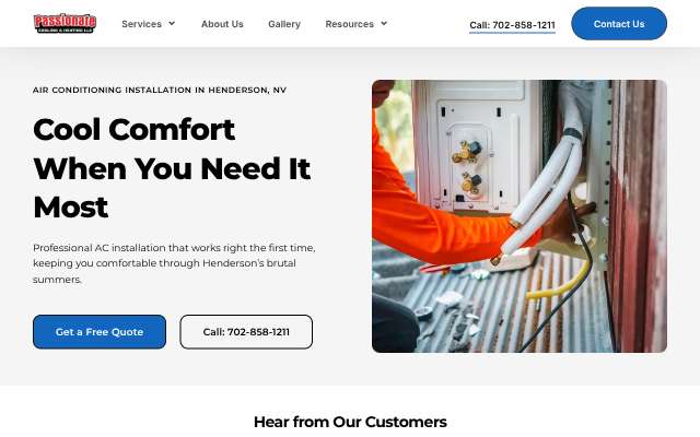Passionate Cooling's page as the assistant saw it