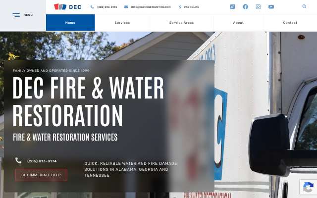 DEC Fire & Water Restoration's page as the assistant saw it