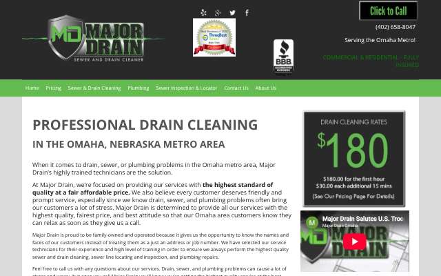 Major Drain's page as the assistant saw it