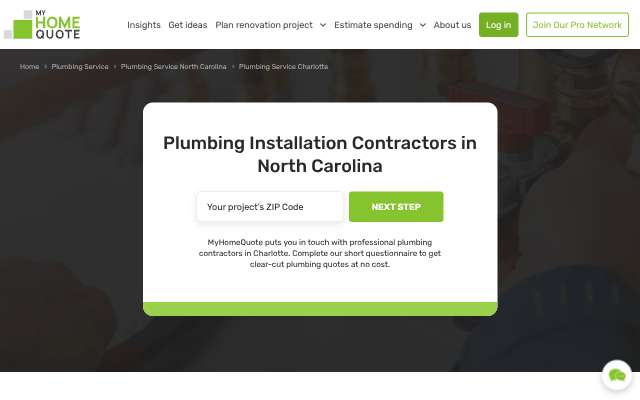 Next Level Plumbing's page as the assistant saw it