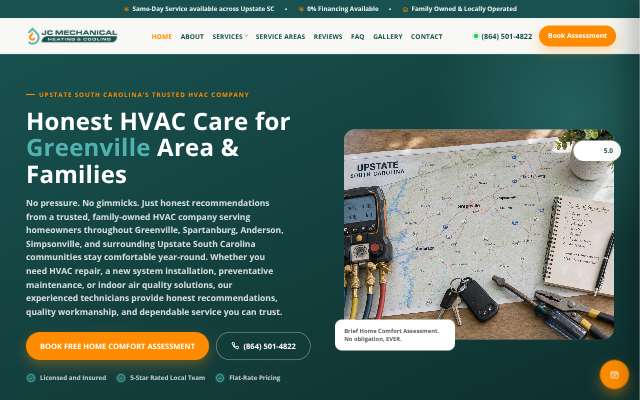 Page cited for JC Mechanical Heating and Cooling