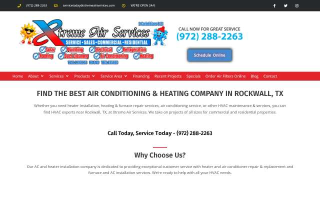 Xtreme Air Services's page as the assistant saw it