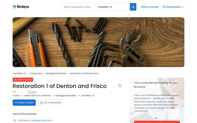Page cited for Restoration 1 of Denton and Frisco