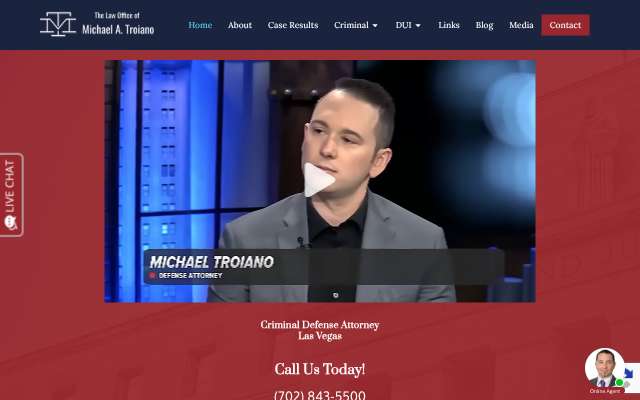 Law Office of Michael A. Troiano's page as the assistant saw it