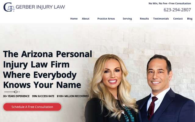 Gerber Injury Law's page as the assistant saw it