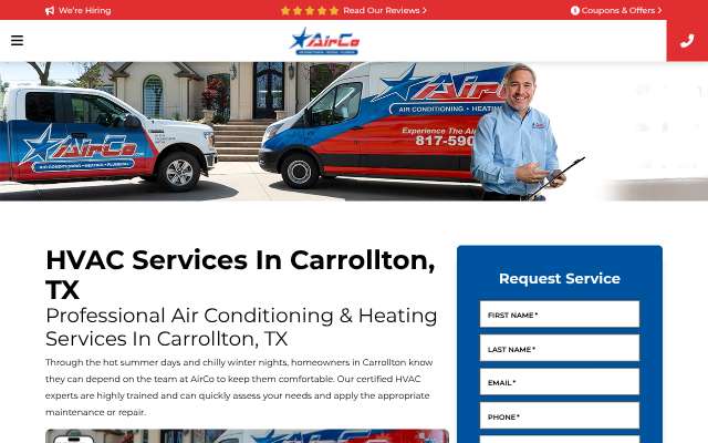 AirCo's page as the assistant saw it