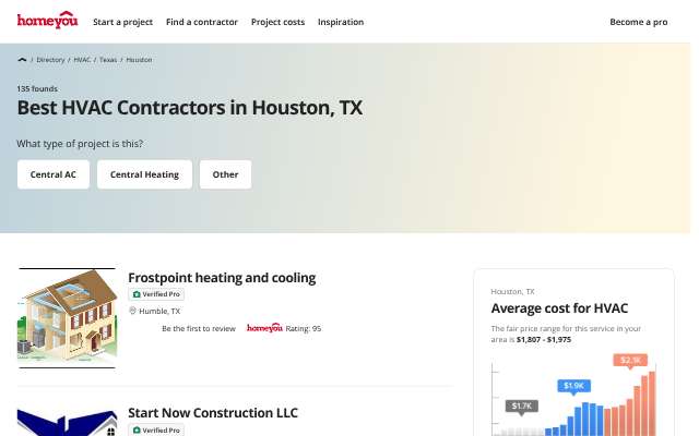 ASAP AIR A/C and Heating's page as the assistant saw it