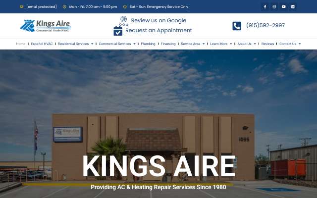Kings Aire's page as the assistant saw it