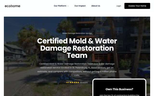Page cited for Certified Mold & Water Damage Restoration Team