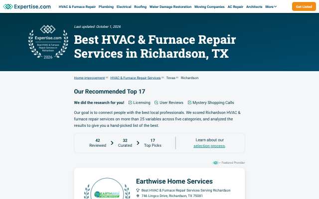 Hancock's Heating & Air LLC's page as the assistant saw it