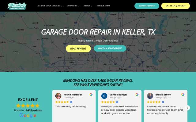 Meadows Garage Doors's page as the assistant saw it