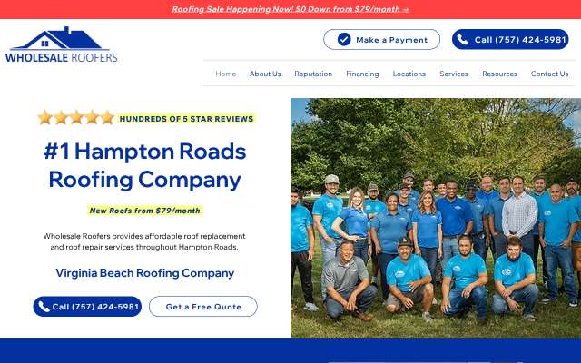 Page cited for Wholesale Roofers