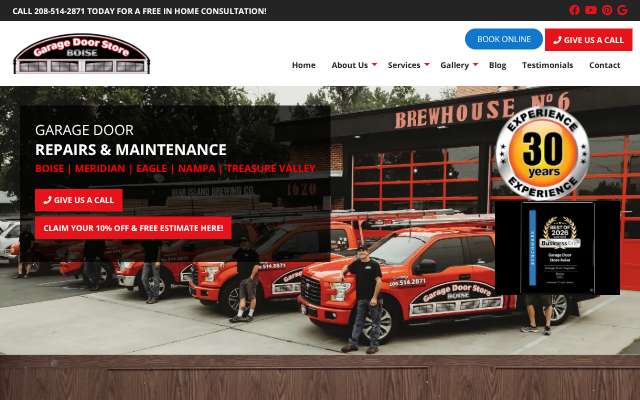 Page cited for Garage Door Store Boise