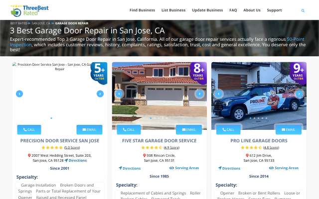 Page cited for Precision Door Service