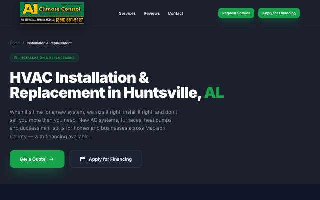 A1 Climate Control LLC's page as the assistant saw it