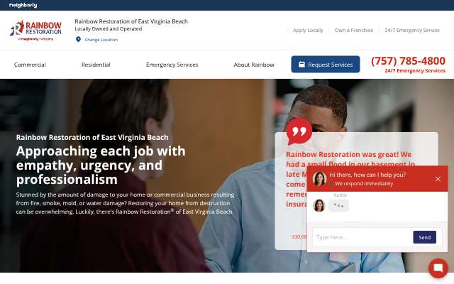 Page cited for Rainbow International of North Virginia Beach