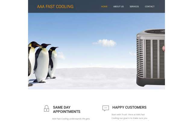 AAA Fast Cooling's page as the assistant saw it