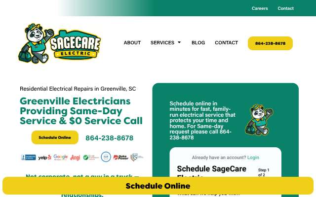 Page cited for SageCare Electric LLC