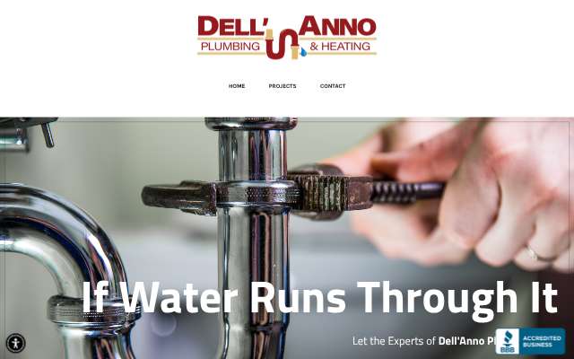 D Dell'anno Plumbing Heating's page as the assistant saw it