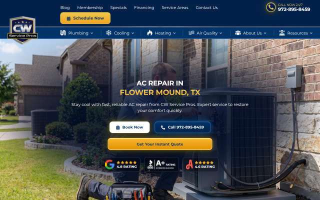 CW Service Pros's page as the assistant saw it