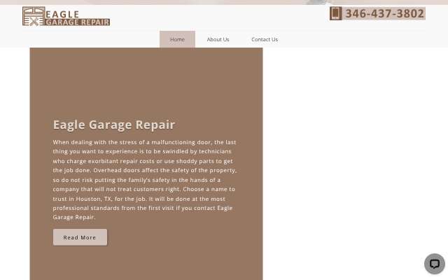 Eagle Garage Door Repair's page as the assistant saw it