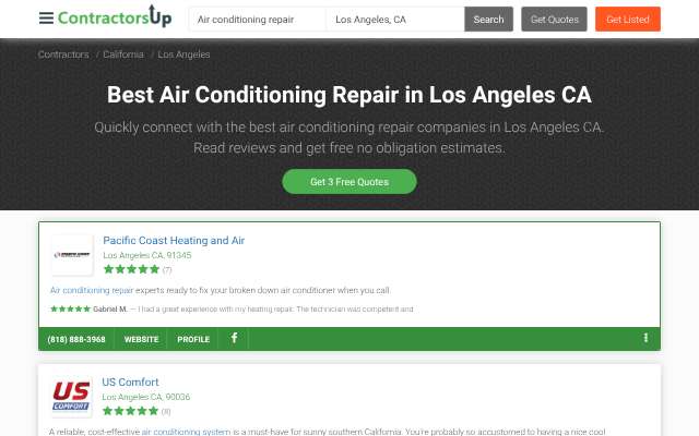 West Coast Chief Repair's page as the assistant saw it
