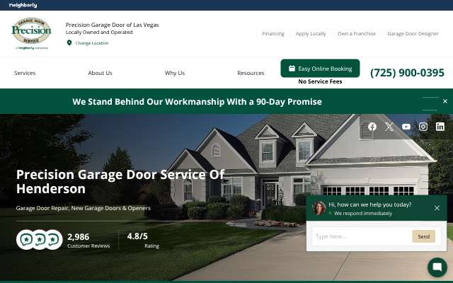Page cited for Precision Garage Door Service