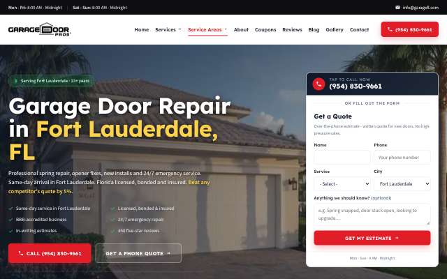 Page cited for Garage Door Pros of South Florida