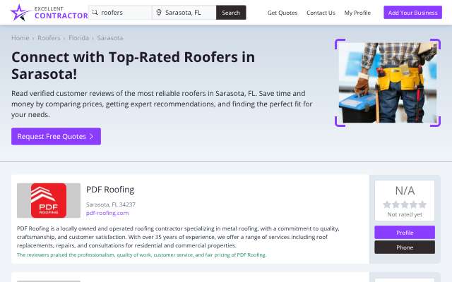 Roofing by Curry's page as the assistant saw it