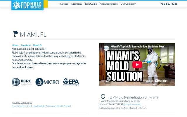 Page cited for FDP Mold Remediation of Miami
